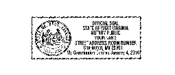 WV SEAL - West Virginia Notary Seal
Self-Inking Stamp
