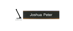 2" x 10" nameplate with desk holder