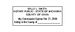 Michigan Xstamper Notary seal